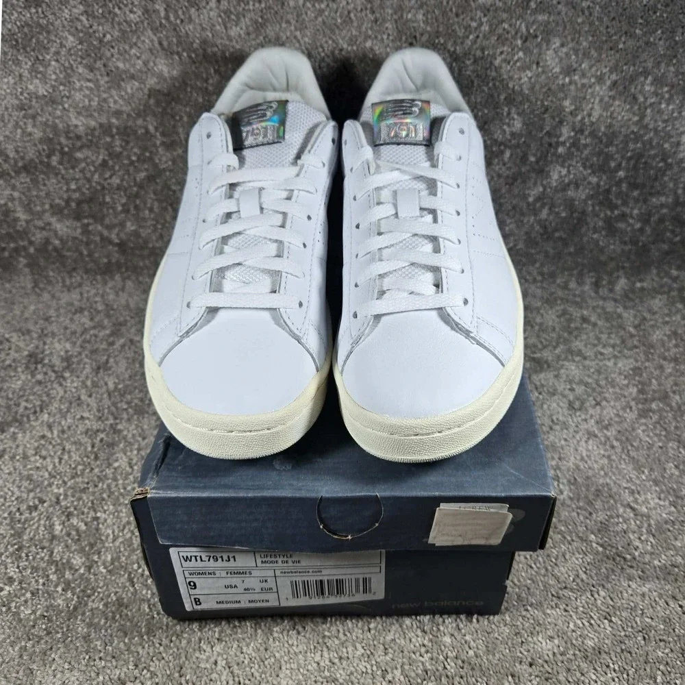 New Balance 791 J.Crew Sneakers White Iridescent Leather Womens 9